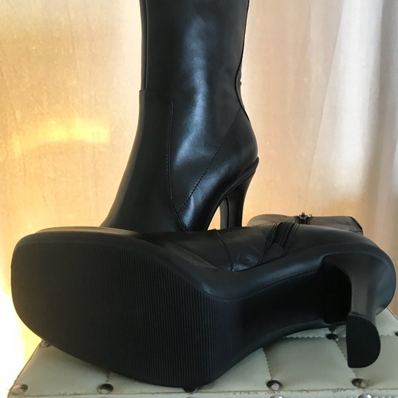 Nine West Black Leather Boots - Picture 4 of 5